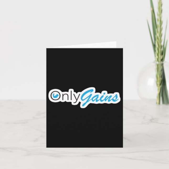 Onlygains Workout Bodybuilding Weightlifting Desig Card (Front)