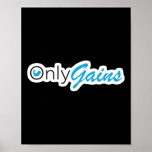 Onlygains Workout Bodybuilding Weightlifting Desig Poster (Front)
