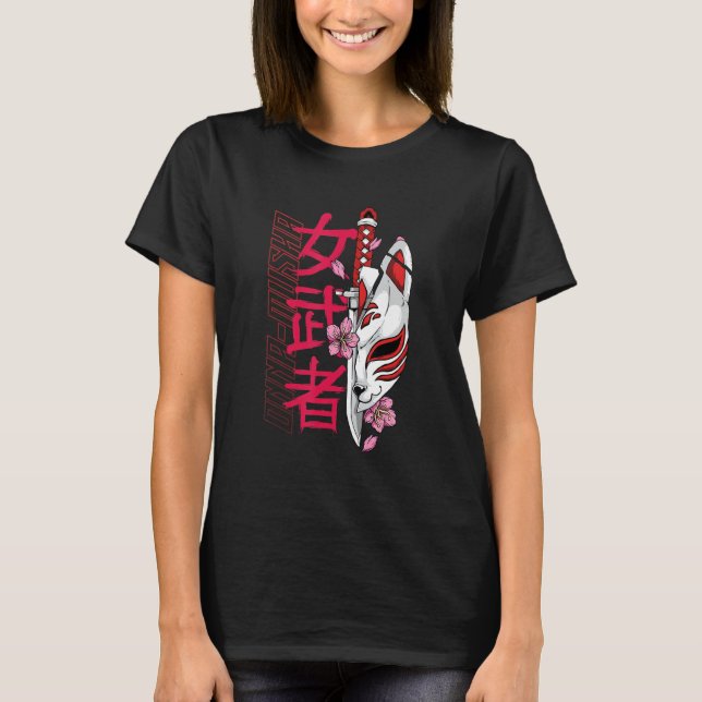 Onna musha Female Samurai Japanese Warrior Ronin B T-Shirt (Front)