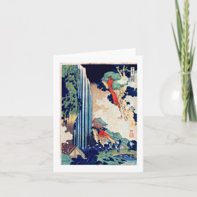 Ono Falls Hokusai Japanese Fine Art Card (Front)