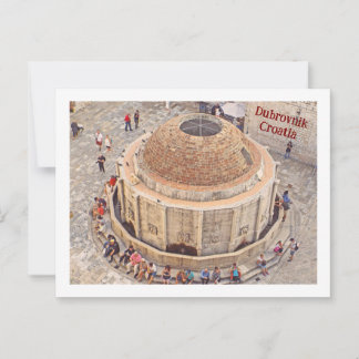 Onofrio Fountain in old town Dubrovnik, Croatia Postcard