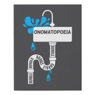 Onomatopoeia creative writing or poetry faux canvas print
