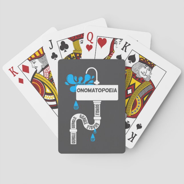 Onomatopoeia creative writing or poetry poker cards (Back)