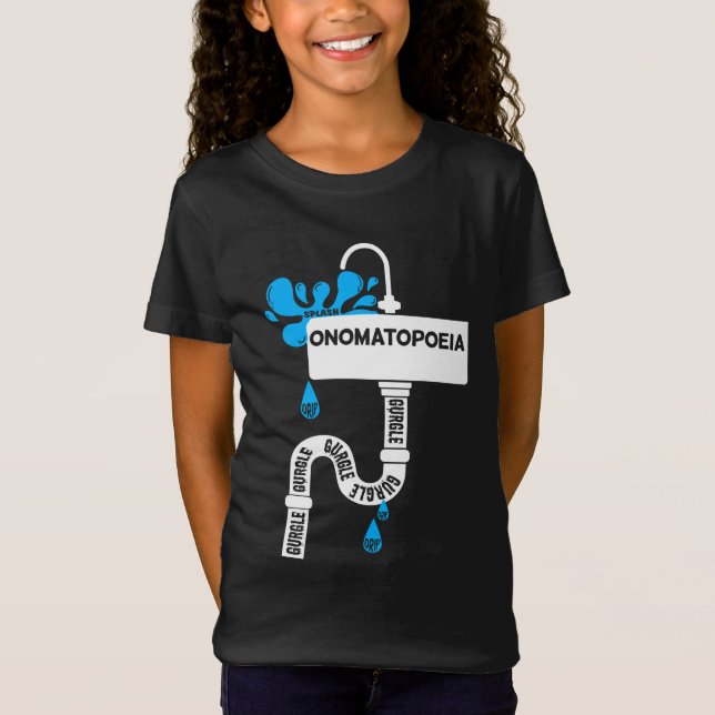 Onomatopoeia creative writing or poetry T-Shirt (Front)