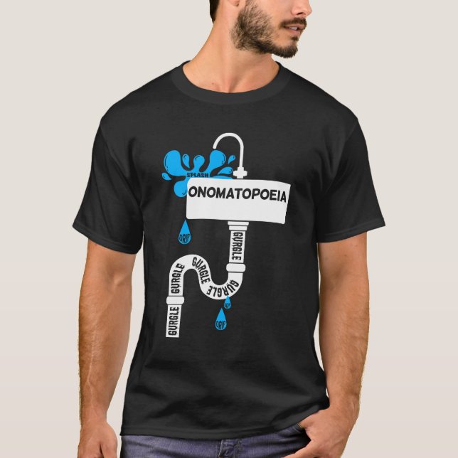 Onomatopoeia creative writing or poetry T-Shirt (Front)
