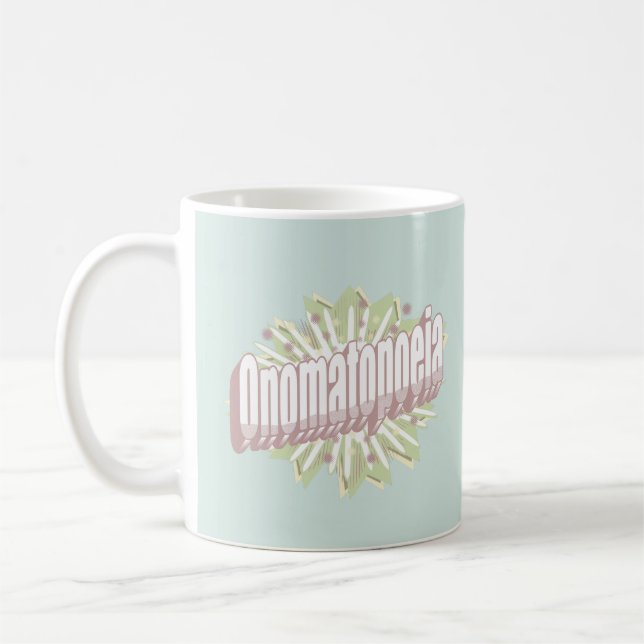 Onomatopoeia Explosion English Language  Coffee Mug (Left)
