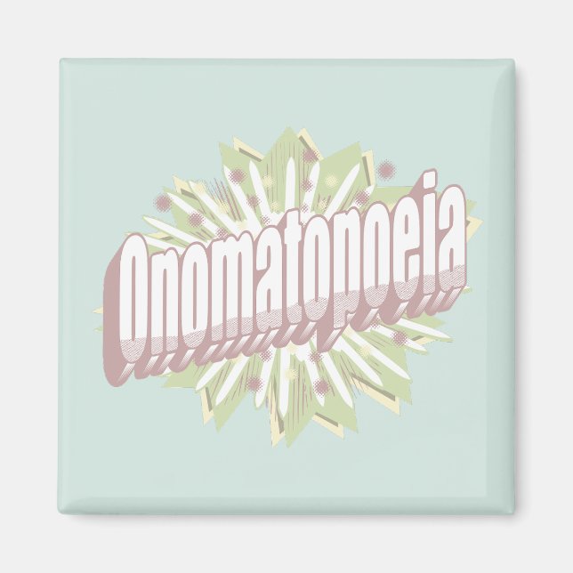Onomatopoeia Explosion English Language  Magnet (Front)