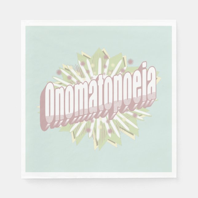 Onomatopoeia Explosion English Language  Napkins (Front)