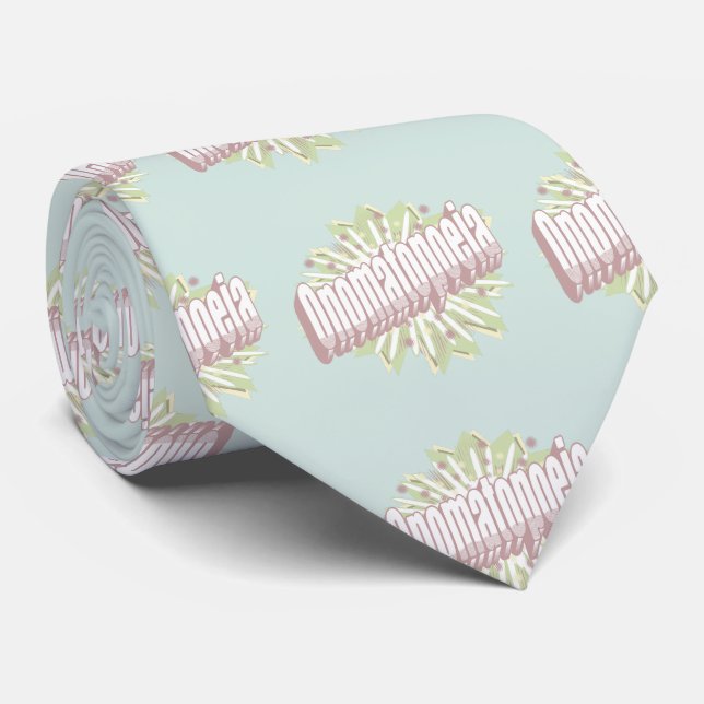 Onomatopoeia Explosion English Language  Neck Tie (Rolled)