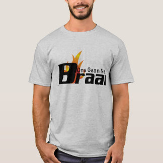Ons Gaan Nou Braai T-shirt for Men in Grey