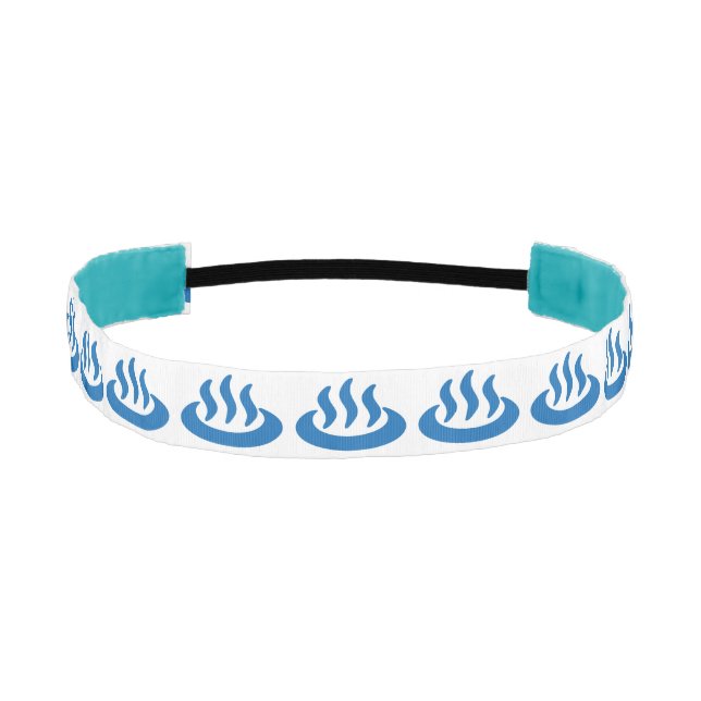 Onsen ♨ Hot Spring 温泉 Japanese Sign Athletic Headband (Front)