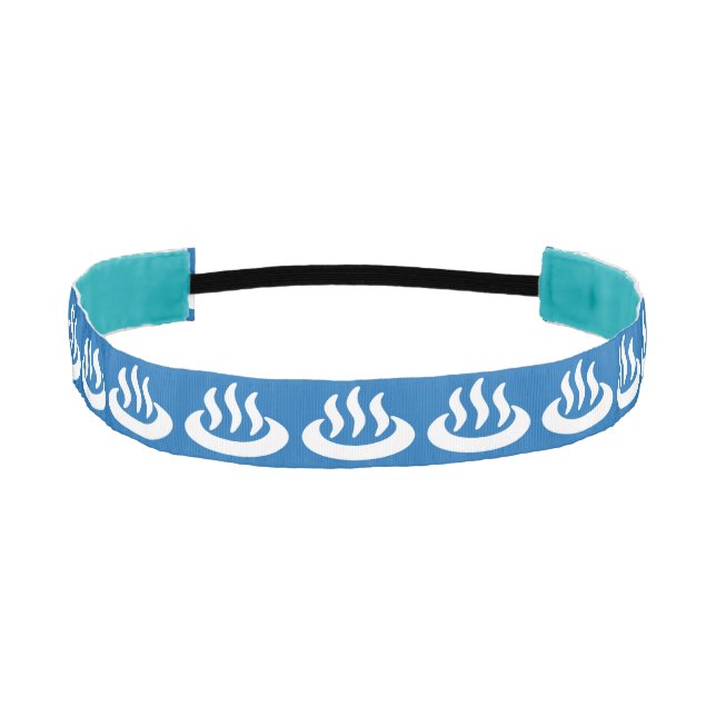 Onsen ♨ Hot Spring 温泉 Japanese Sign Athletic Headband (Front)