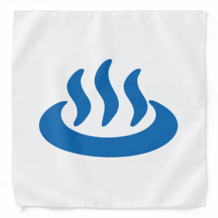 Onsen ♨ Hot Spring 温泉 Japanese Sign Bandana