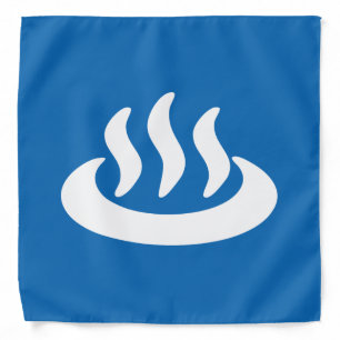 Onsen ♨ Hot Spring 温泉 Japanese Sign Bandana