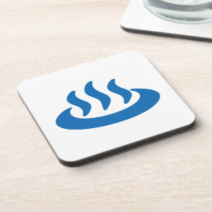 Onsen ♨ Hot Spring 温泉 Japanese Sign Beverage Coaster