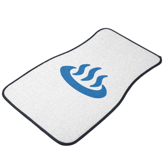 Onsen ♨ Hot Spring 温泉 Japanese Sign Car Mat (Angled)
