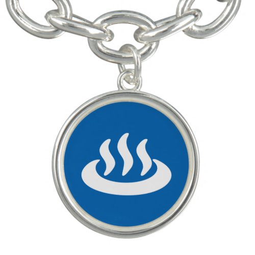 Onsen  Hot Spring 温泉 Japanese Sign Charm Bracelet