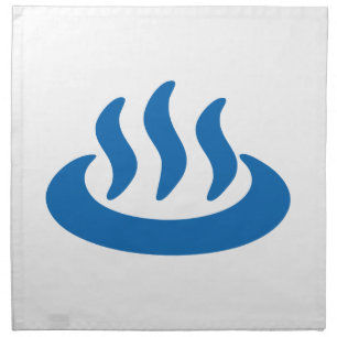 Onsen ♨ Hot Spring 温泉 Japanese Sign Cloth Napkin