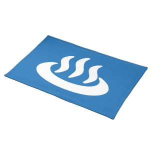 Onsen ♨ Hot Spring 温泉 Japanese Sign Cloth Placemat