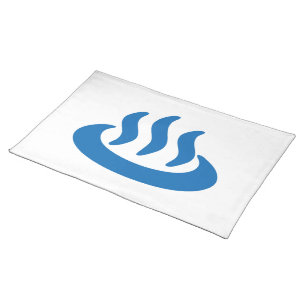 Onsen ♨ Hot Spring 温泉 Japanese Sign Cloth Placemat