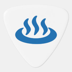 Onsen ♨ Hot Spring 温泉 Japanese Sign Guitar Pick