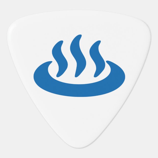 Onsen ♨ Hot Spring 温泉 Japanese Sign Guitar Pick (Front)