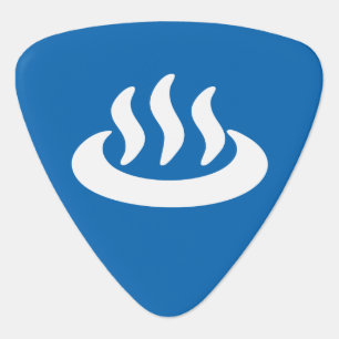 Onsen ♨ Hot Spring 温泉 Japanese Sign Guitar Pick