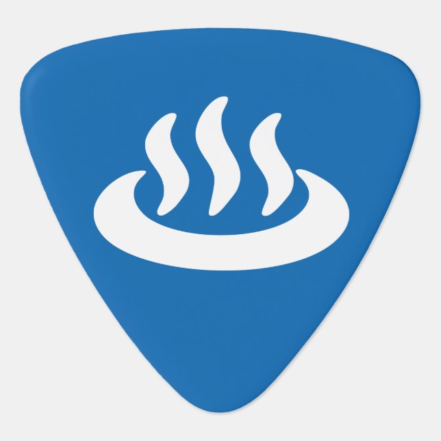 Onsen ♨ Hot Spring 温泉 Japanese Sign Guitar Pick (Front)