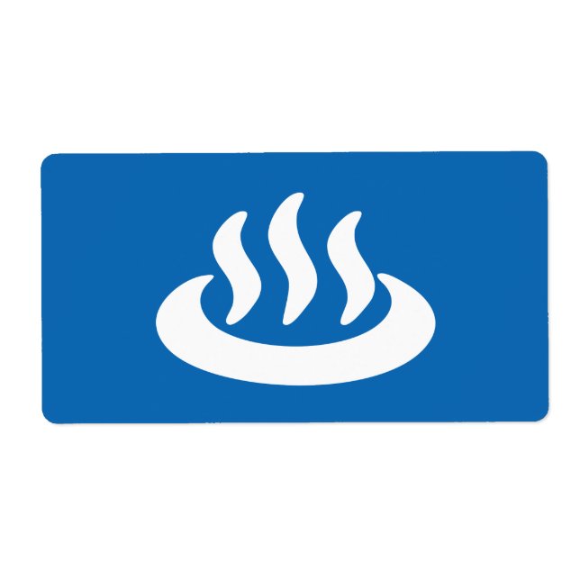 Onsen ♨ Hot Spring 温泉 Japanese Sign Label (Front)