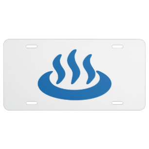 Onsen ♨ Hot Spring 温泉 Japanese Sign License Plate