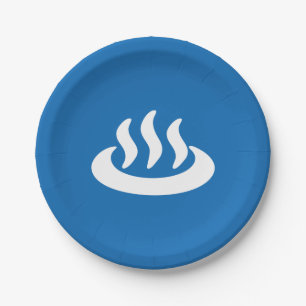 Onsen ♨ Hot Spring 温泉 Japanese Sign Paper Plates