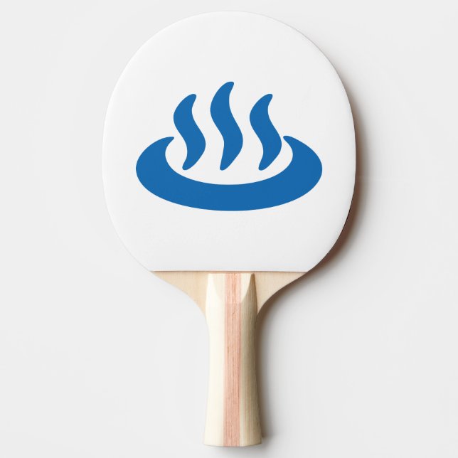 Onsen ♨ Hot Spring 温泉 Japanese Sign Ping-Pong Paddle (Front)