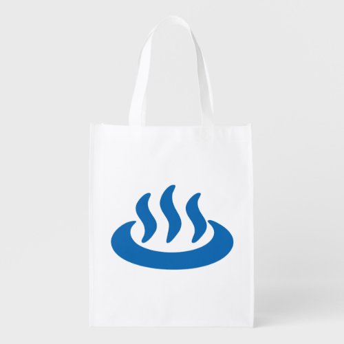 Onsen  Hot Spring 温泉 Japanese Sign Reusable Grocery Bag