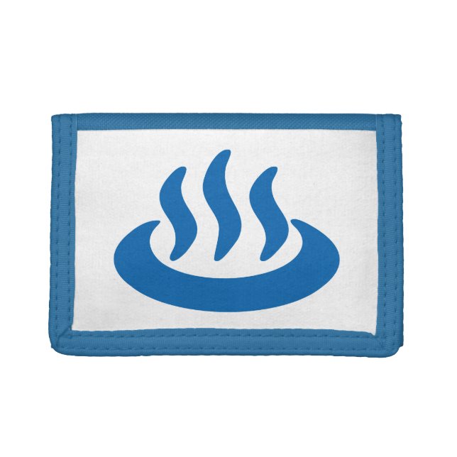 Onsen ♨ Hot Spring 温泉 Japanese Sign Tri-fold Wallet (Front)