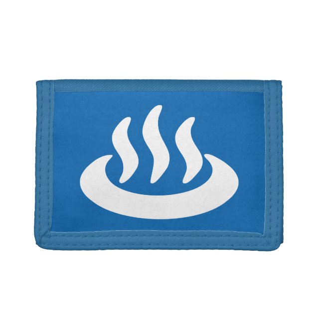 Onsen ♨ Hot Spring 温泉 Japanese Sign Tri-fold Wallet (Front)