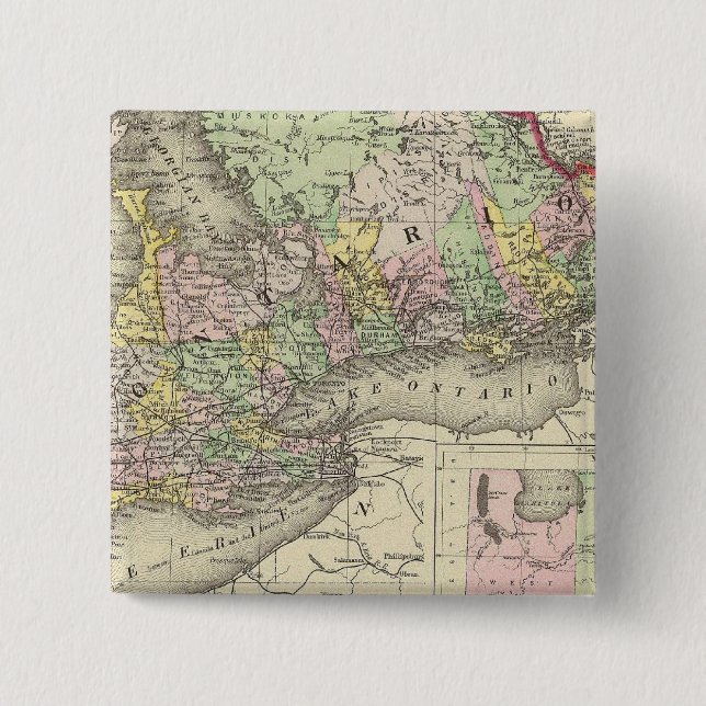 Ontario 2 pinback button (Front)