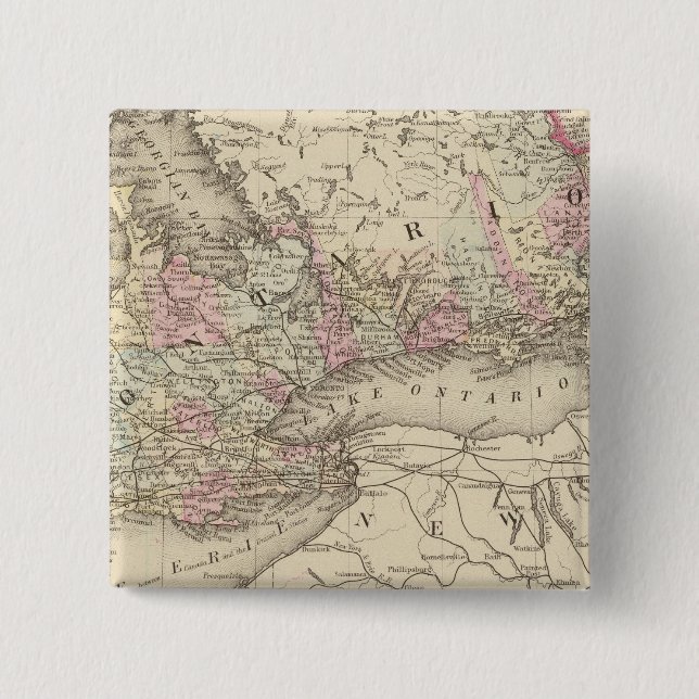 Ontario 2 pinback button (Front)