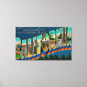 Ontario, California - Large Letter Scenes Canvas Print