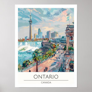 Ontario Canada Art Illustration Travel Poster