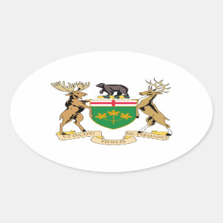 Ontario (Canada) Coat of Arms Oval Sticker
