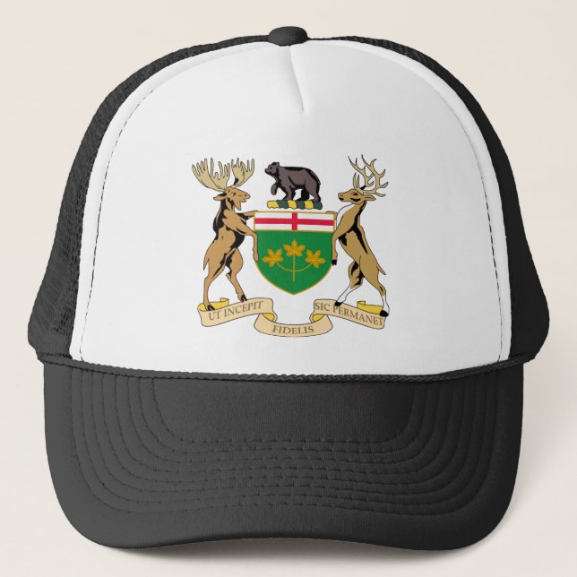 Ontario (Canada) Coat of Arms Trucker Hat (Front)