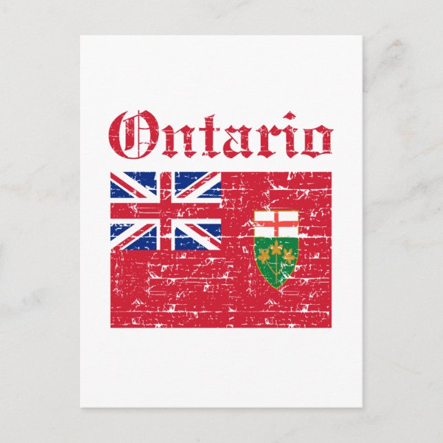 Ontario Canada Flag design Postcard (Front)