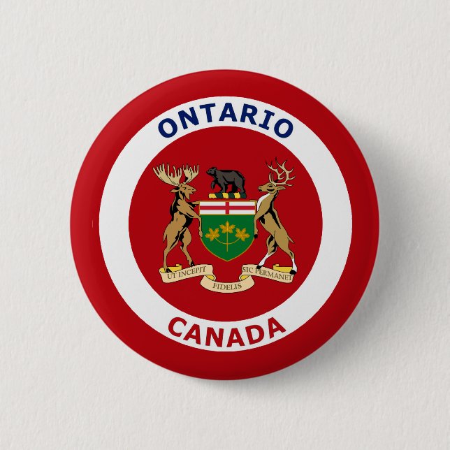 ONTARIO, CANADA PINBACK BUTTON (Front)