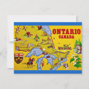 Ontario Canada Retro Postcard