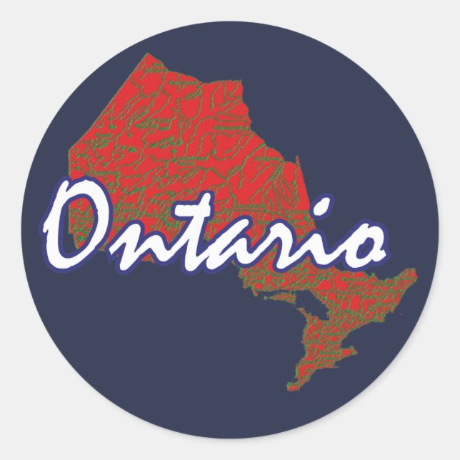Ontario Classic Round Sticker (Front)
