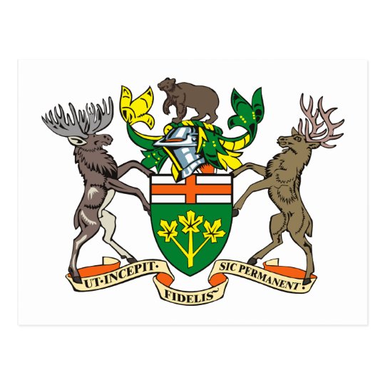 Ontario Coat of Arms Postcard