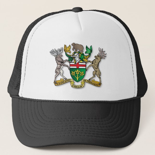 Ontario coat of arms trucker hat (Front)