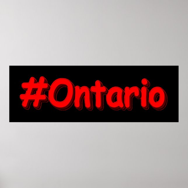 "#Ontario " Cute Design. Buy Now Poster (Front)