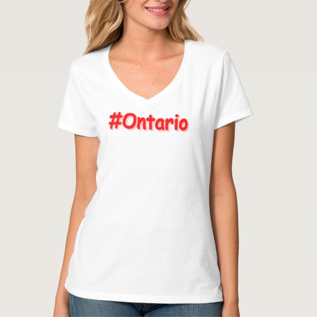 "#Ontario " Cute Design. Buy Now T-Shirt (Front)