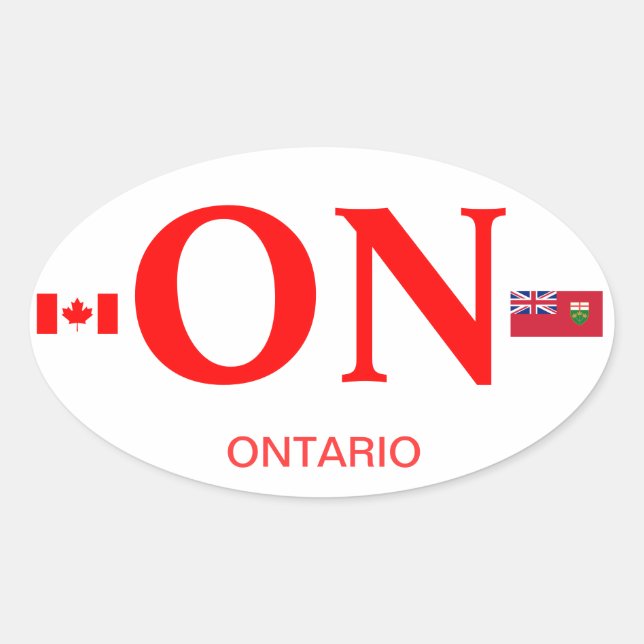 Ontario* Euro-style Oval Stkcer Sticker (Front)